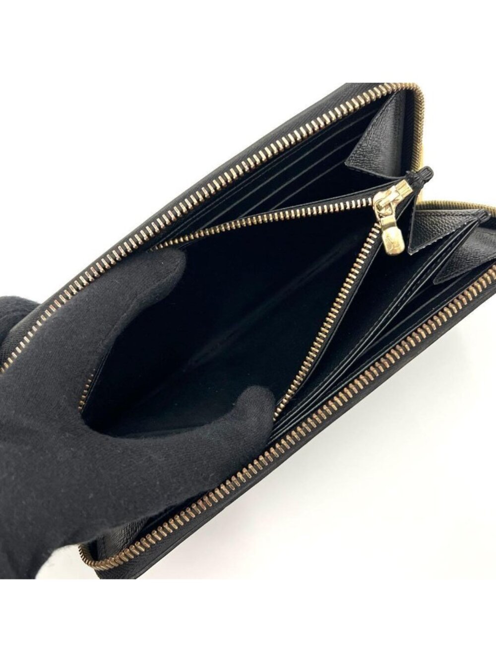 Louis Vuitton Epi Zippy Wallet Gold Black - Picture 6 of 10